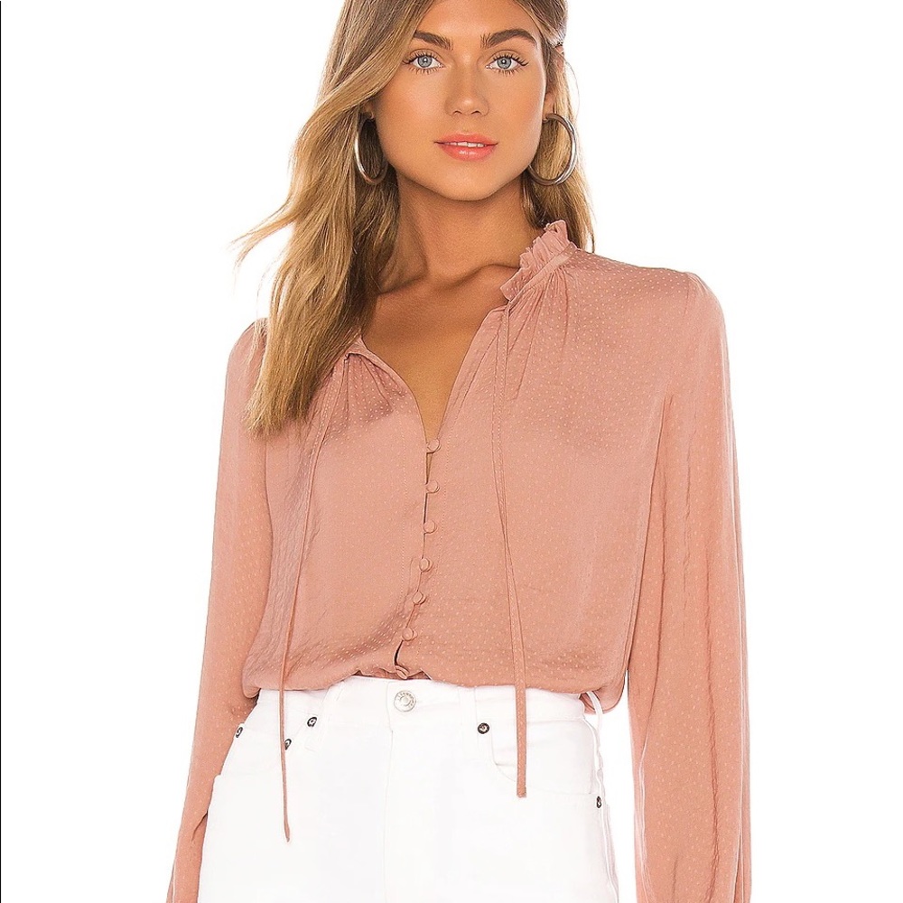 Small Heartloom Blush Ellen Top with Front Button Down Closure